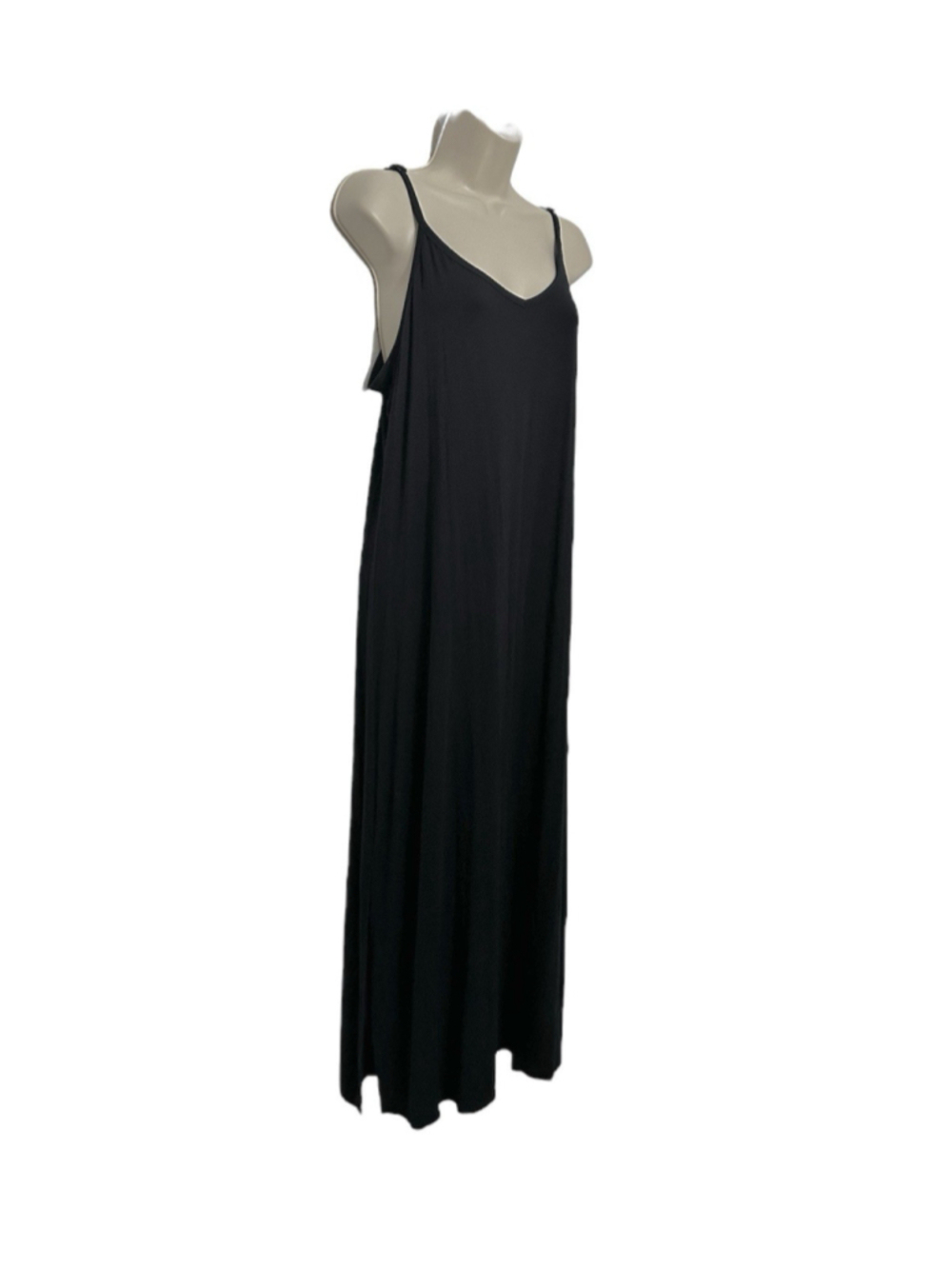 Soft Surroundings Sleeveless Maxi Dress Large Black Beachy Bohemian Summer - Picture 3 of 9